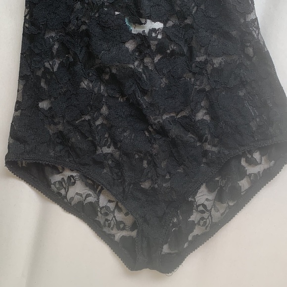 Free People Beach Black Lace Bodysuit Lingerie Top Cami Sexy Size Small - Picture 7 of 15